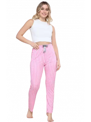 Pembe Çizgili Pijama Altı Kadın Giyim