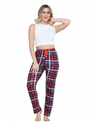 Pijama Altı Modal Viskon Kumaş Pöti Kare Desenli Kadın Giyim