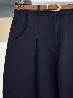 Omarı Pileli Cepli Bilek Pantolon