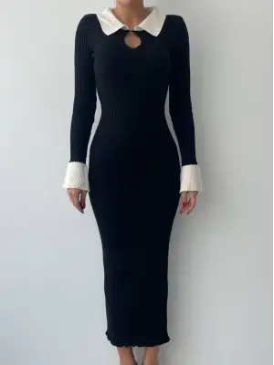 Omarı Rahat ve Şık Triko Elbise Modelleri