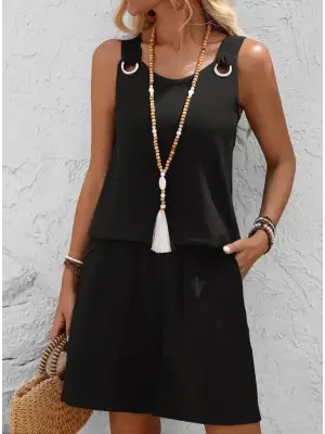 Omarı Yuvarlak Yaka Kuş Gözü Detaylı Takım