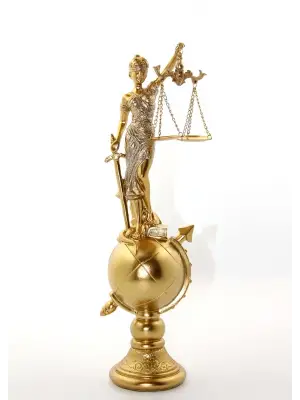 Polyester Dünya Küre Üzerinde Adalet Biblosu Model 2