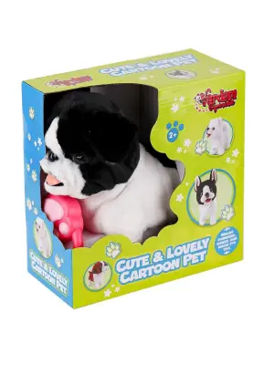 Omarı Tasmalı Yürüyen Peluş Fransız Köpeği