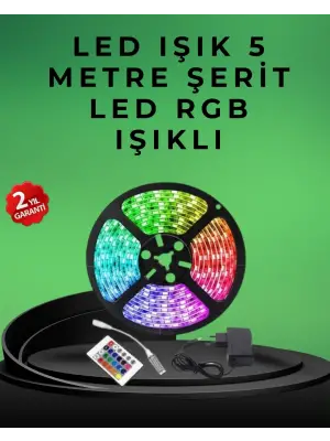 Pratik Kurulumlu 5 Metre Kumandalı Şerit Led