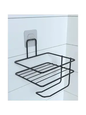 Pratik Yapışkanlı Metal Tuvalet Kağıdı Tutucu