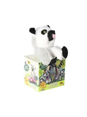 PRM 15801 Prime 3D Lemur Peluş ve Selfie 48 Parça Puzzle -Necotoys