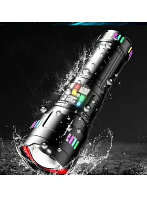 Pro F-3002 Alüminyum Tg Led Gece Şeritli Type-c Şarjlı El Feneri