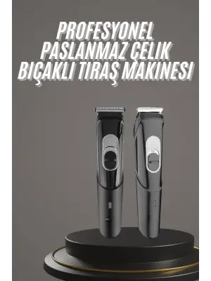 Pro Şarjlı Saç Sakal Tıraş Makinesi Ense Kesme Makinesi Lazer Öncesi Kısaltma