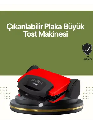 Profesyonel 2000w Tost Makinesi – Ayarlanabilir Termostat Ve Çıkarılabilir Plaka