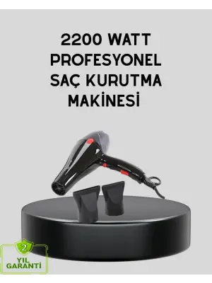 Profesyonel 2200w Fön Makinesi – Ac Motorlu, Hızlı Kurutma, Hafif Tasarım