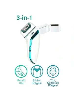 Profesyonel 3 Başlıklı Epilasyon Aleti