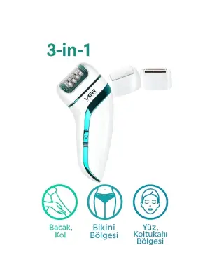 Profesyonel 3 Başlıklı Epilasyon Aleti
