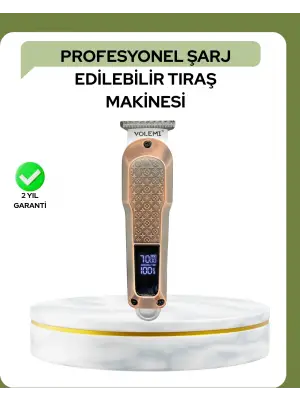 Profesyonel 7000rpm Saç Kesim Makinesi – Type-c Şarjlı, Lcd Ekranlı, 4 Kademeli Ayar