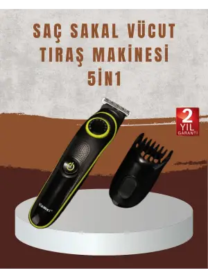 Profesyonel Erkek Saç Sakal Şekillendirme Ve Vücut Bakım Seti Şarjlı Tıraş Makinesi