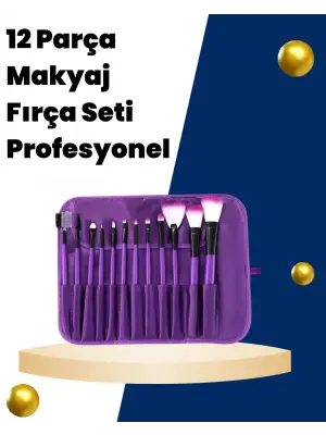 Profesyonel Makyaj Uygulamalarına Özel 12 Parça Kompakt Ve Hafif Makyaj Fırça Seti