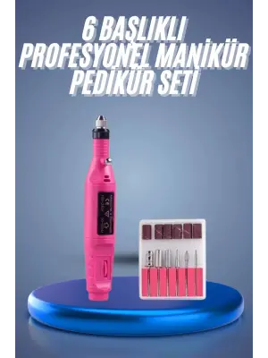Profesyonel Manikür Pedikür Seti Törpü Makinesi Protez Tırnak Çıkarma