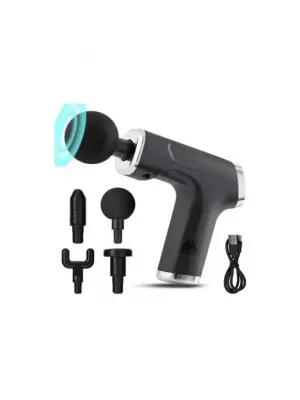 Profesyonel Masaj Tabancası Sporcu Masaj Aleti 4 Başlıklı Şarjlı Titreşimli