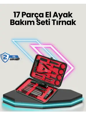 Profesyonel Paslanmaz Çelik Manikür & Pedikür Seti