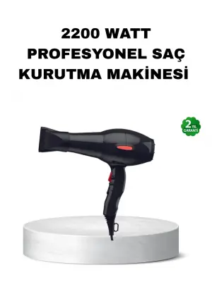 Profesyonel Saç Kurutma Makinesi – Ac Motor, Soğuk Üfleme, 2 Hız Kademesi