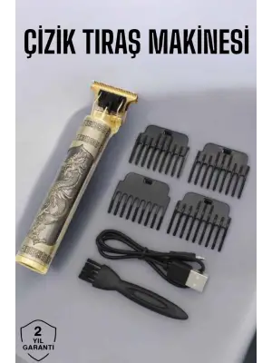 Profesyonel Şarjlı Saç Ve Sakal Şekillendirici Çizik Tıraş Makinesi