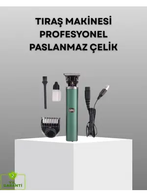 Profesyonel Şarjlı Tıraş Makinesi – 180 Dakika Kullanım, 2.5 Saat Hızlı Şarj, Evrensel Usb Şarj Girişli