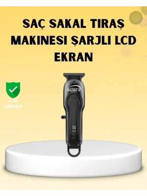 Profesyonel Tıraş Makinesi Lcd Ekranlı Turbo Mod Ve Güçlü Motor