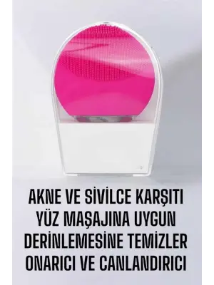 Profesyonel Yüz Temizleme Masaj Aleti Su Geçirmez, Kablosuz Şarj Özellikli Kolay Temizlenebilir