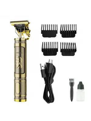 Ps-033 Çelik Kasa Profesyonel T-bıçak Saç Sakal Ense Ve Çizim Tıraş Makinesi