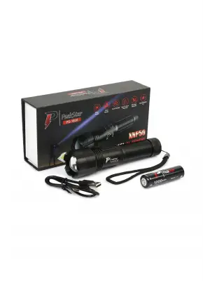 Ps-1600 Süper Parlak Led Zoomlu 5 Mod Su Geçirmez Profesyonel Kamp Bekçi Avcı Feneri