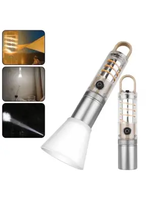 Ps-8915 10w Zoomlu Led Powerbank Özellikli Şarjlı Kamp El Feneri