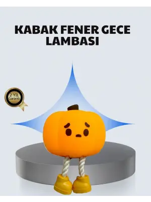 Pumpkin Led Gece Lambası Üç Kademeli Işık Ayarlı