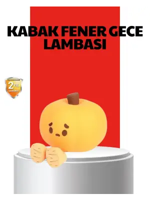 Pumpkin Led Night Light Dokunmatik Şarjlı Silikon Gece Lambası