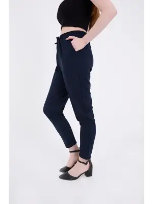 Omarı Yüksek Kaliteli Lacivert Eşofman Pantolon