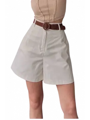 Modern Mom Şort Kemerli