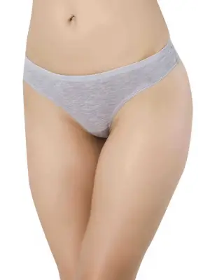 Omarı Süper Eko Set Likralı Kadın Slip Külot Gri Beyaz