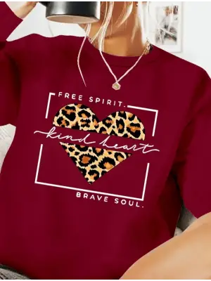 Omarı Feminen Desenli Uzun Kollu Viskon Bluz