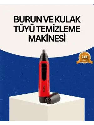 Raks Kırmızı Tüy Temizleme Cihazı Kulak Burun Pilli Ergonomik
