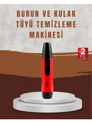 Raks Leo Burun Kulak Tüy Alma Makinesi 45 Dk Şarj Süreli Kırmızı