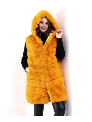 Reks Kapüşonlu Yelek - Sarı