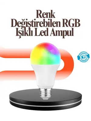 Renk Değiştiren Rgb Led Ampul 16 Renk Uzaktan Kumandalı 2025 Model