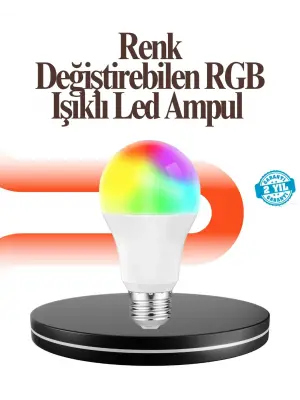 Renk Değiştiren Rgb Led Ampul 16 Renk Uzaktan Kumandalı 2025 Model