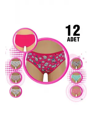 Omarı Renkli Desenleriyle Çocuk Slip Külot Seti