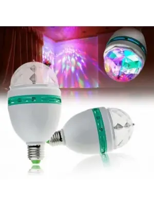 Omarı Renk Değiştiren Led Işıklı Disco Ampül - Hediye Duy ile