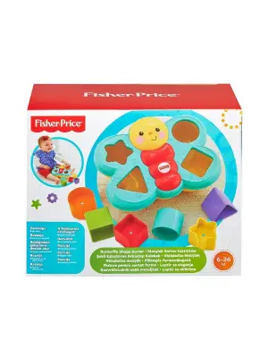 Omarı Renkli Kelebek Şekil Eşleştirme ve Sıralama Oyuncağı