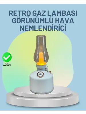 Renkli Led Işıklı Retro Gaz Lambası Aroma Terapi Mist Maker