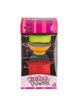 Omarı Çok Renkli Emaye Tencere Tava Seti - 7 Parça