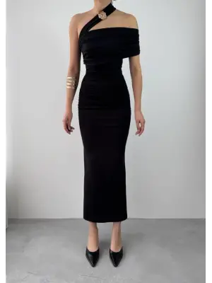 Reta Çapraz Omuz Elbise