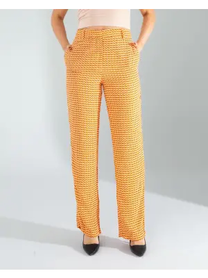 Trend Retro Desenli Pantolon