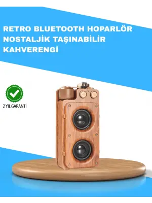 Retro Radyo Tasarım Bluetooth Hoparlör 1800mah Uzun Çalma Süresi