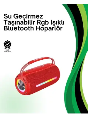 Rgb Işıklı Taşınabilir Hoparlör – Çoklu Bağlantı Desteği